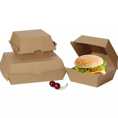 120 Derece Tek Kullanımlık Burger Kutuları Paketleme Burger Hamburger Paketleme Kutusu