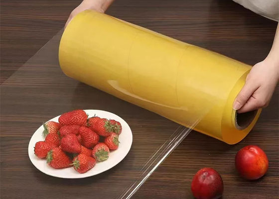 45cm 50cm Taze Gıda PVC Yapışkan Sargı Plastik Biyolojik Bozulur Film Gıda Paketleri İçin