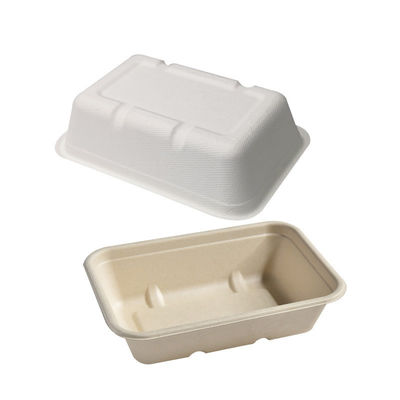450ml 550ml Doğal Eko Biyobozunur Bagas Tabak Salad Hazır Yemek Kutuları