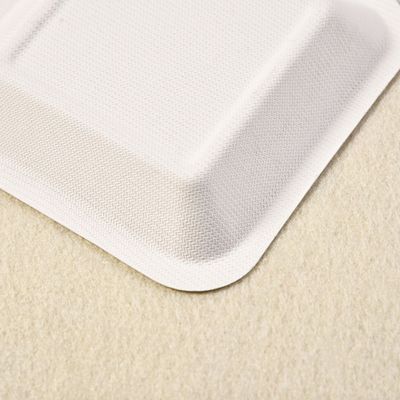 7g Mini Biyobozunur Şeker Kamışı Bagas Tableware Kağıt Hamuru Tatlı Gıda Tepsisi Parti İçin
