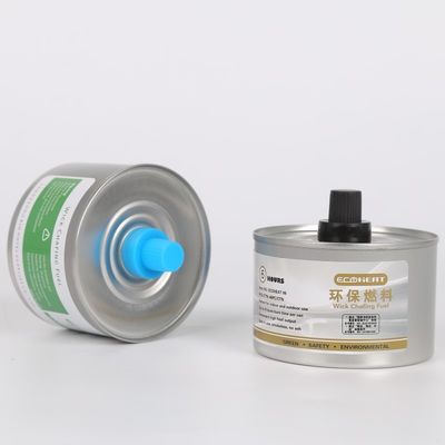 6 saatlik 7 oz çizik yakıtı kutu plastik kapağı kullanışlı Wick Sterno 170F büfe bulaşık ısıtıcısı