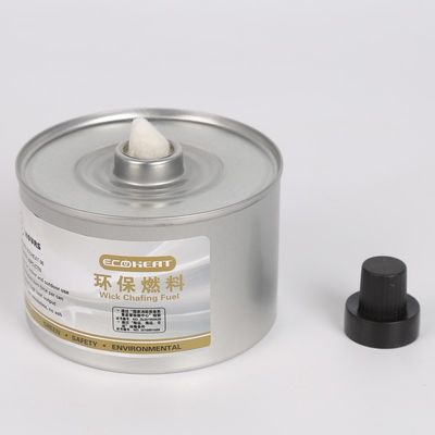6 saatlik 7 oz çizik yakıtı kutu plastik kapağı kullanışlı Wick Sterno 170F büfe bulaşık ısıtıcısı