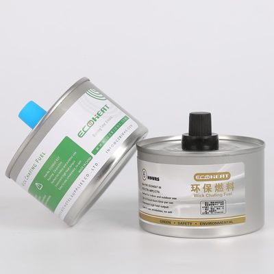 6 saatlik 7 oz çizik yakıtı kutu plastik kapağı kullanışlı Wick Sterno 170F büfe bulaşık ısıtıcısı