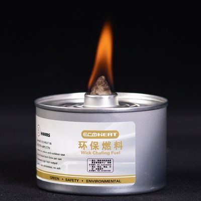 6 saatlik 7 oz çizik yakıtı kutu plastik kapağı kullanışlı Wick Sterno 170F büfe bulaşık ısıtıcısı