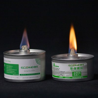 84mm Gıda Isıtma Sıvı Fitilli Isıtıcı Yakıt Gıda Isıtıcı Yakıt Kutuları 6 Saat Yanma