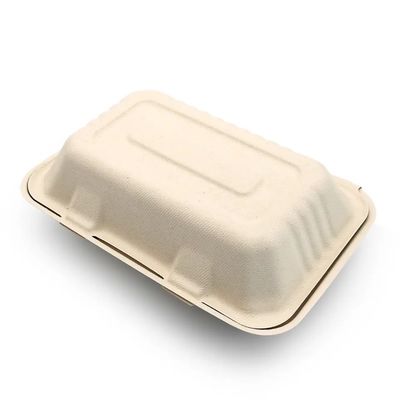 600ml 1000ml Yemek Takımı Kompostlanabilir Parti Sofra Takımı Bagas Pulp Öğle Yemeği Bento Kutusu