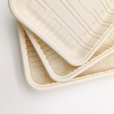 Biyobozunur Mühürlenebilir Et Mısır Nişastası Sofra Dondurulmuş Gıda Tepsisi Konteyner 150mm