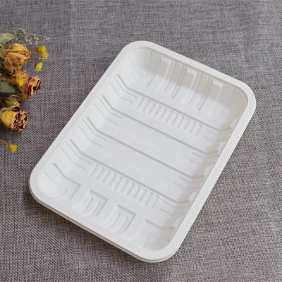 Biyobozunur Mühürlenebilir Et Mısır Nişastası Sofra Dondurulmuş Gıda Tepsisi Konteyner 150mm