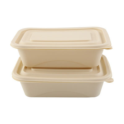 500 600ml Tek kullanımlık kompost edilebilir mısır nişastası yemek öğle yemeği kutusu fast food ambalaj kutusu
