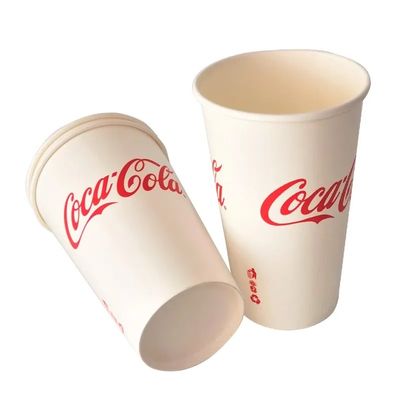 22 oz 640 ml PE PLA Cola Tek kullanımlık kağıt bardaklar Kağıt soğuk içecek bardaklar 300 gram