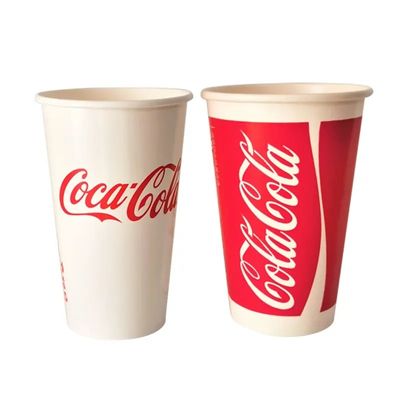 22 oz 640 ml PE PLA Cola Tek kullanımlık kağıt bardaklar Kağıt soğuk içecek bardaklar 300 gram