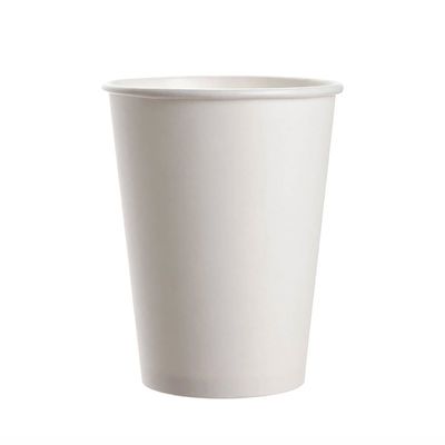 12OZ 300gsm Soda Soğuk İçecek Tek Kullanımlık Kağıt Bardaklar Meyve Suyu Beyaz Kağıt Bardaklar Kapaklı