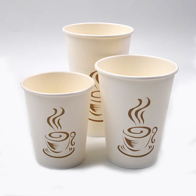 12OZ 300gsm Soda Soğuk İçecek Tek Kullanımlık Kağıt Bardaklar Meyve Suyu Beyaz Kağıt Bardaklar Kapaklı