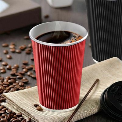 280gm Bubble Boba Tek kullanımlık Ripple Duvar Kağıdı Kapaklı Soğuk İçecek Kupaları